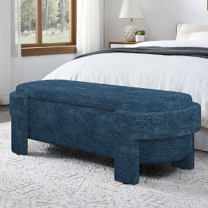 Lyngins Linen Storage Benches,Upholstered Storage Ottoman with Large Storage Space for Living Room,Bedroom - 1 of 4