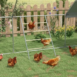 Resenkos Chicken Roost for Coop, Jungle Gym Roosting Bar, 55" x 33.75" Silver - 1 of 4
