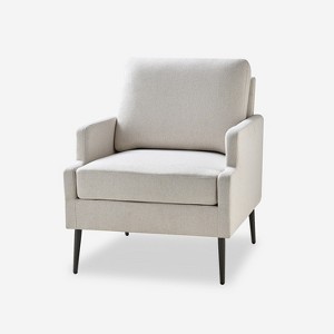 Leandes Mid-century Armchair with Tapered Metal Legs for Living Room and Bedroom | KARAT HOME - 1 of 4