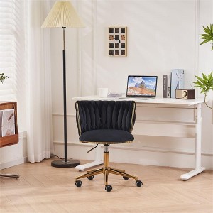 Office Desk Chair,Upholstered Home Office Desk Chairs With Swivel Wheels,Velvet Office Chair With Gold Legs Discount Office Chairs-The Pop Home - 1 of 4