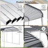 Outdoor Carport, Metal Iron Heavy Duty Carport, Galvanized Metal Roof, Car Canopy Metal Garage for Car, Pickup, Boats and Tractors - 4 of 4