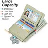 FATMOON Small Wallet for Women - Leather Credit Card Holder, Compact Bifold Purse for Everyday & Travel,ID Window Zip Pocket Wallet - 4 of 4
