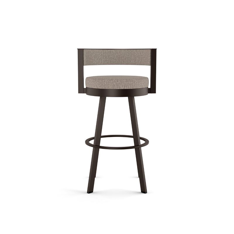 26" Browser Swivel Counter Height Barstool with Upholstered Seat - Amisco, 4 of 10