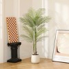 DR.Planzen Faux Palm Trees with Oval White Planter, Pre Potted Fake Greenry Palm Tree for Home Decor - 3 of 4