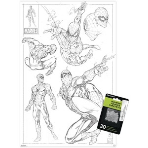 Trends International Marvel Sketch - Spider-Man Unframed Wall Poster Prints - 1 of 4
