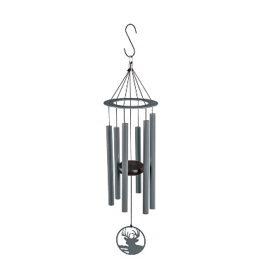 27"H Laser Cut Metal Hand Tuned Windchime, Buck, Scale "C"