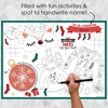 Big Dot of Happiness Christmas Pajamas - Paper Holiday Plaid PJ Party Coloring Sheets - Activity Placemats - Set of 16 - 2 of 4
