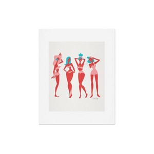 Cat Coquillette Retro Beach Bombshells Wall Art Print Pink - society6 - 1 of 4