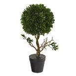15" Indoor/Outdoor Boxwood Topiary Artificial Tree - Nearly Natural