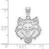 Black Bow Jewelry 10k White Gold Arkansas State Red Wolves NCAA Large Pendant - 3 of 4