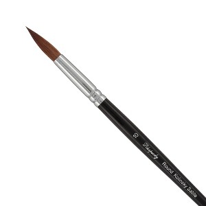 Creative Mark Rhapsody Kolinsky Sable Brushes for Professional Watercolorists - Round  Excellent Spring, Full Belly, Split-Proof Points, Chrome - 1 of 4