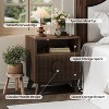 Modern Fluted Night Stand, Wood Nightstand Bedside Table End Table with Charging Station, Drawers and Storage Shelf for Living Room Bedroom - 3 of 4