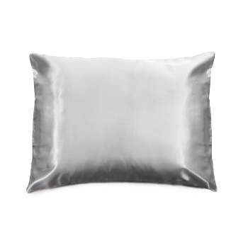 Morning Glamour Standard Satin Solid Pillowcase Silver