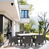 Lucca 7pc Dining Set with Cushions: Weather-Resistant Polypropylene, UV Protection - DUKAP - 2 of 4