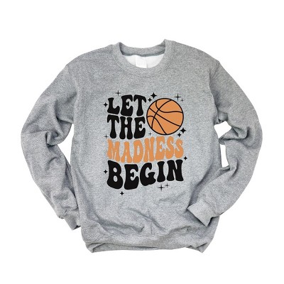 Simply Sage Market Women's Graphic Sweatshirt Game Madness Begin Basketball