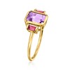 Ross-Simons 1.60 Carat Amethyst and .30 ct. t.w. Rhodolite Garnet Ring in 14kt Yellow Gold - 3 of 4