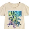 Girls' - Marvel - Avengers Group Rainbow Fitted Short Sleeve Graphic T-Shirt - 2 of 4