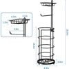 FONTOI 2-Pack Toilet Paper Holder Stand, Free Standing Paper Holder Stand with Shelf Organizers, Floor Stand Storage, Black, 14.2"*26.9"*6.9" - 3 of 4