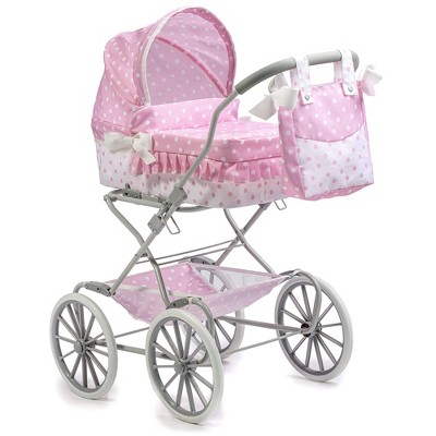 JC Toys Berenguer Boutique Royal Baby Doll Pram in Pink