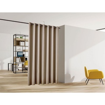 Legacy Decor Blackout Room Divider Panel Privacy Partition Heavyweight Premium Fabric Thermal Insulated Grommet Top