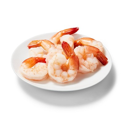 Jumbo Tail-On, Peeled, Deveined Cooked Shrimp - Frozen - 26-30ct/lb - 2lbs - Good &#38; Gather&#8482;