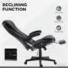 High Back Executive Office Chair with Reclining Backrest and Soothing Vibration, Adjustable Desk Chair with Remote-3irtyhousy - 3 of 4