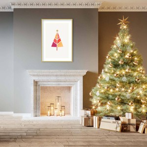 Amanti Art 30"x41" Little Christmas Tree by Kubistika Wood Framed Wall Art Print - 1 of 4