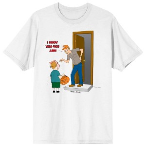 King Of The Hill Bobby Trick-Or-Treating Crew Neck Short Sleeve Men's White T-shirt - 1 of 3