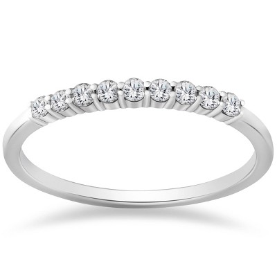 Pompeii3 1/4ct Lab Created Diamond Wedding Stackable Ring 14K White Gold
