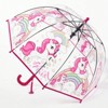 Clotth Whimsical Unicorn Princess Umbrella, Transparent, Printed Design, Windproof, Water-Resistant, Portable Stylish Accessory for Rain - 4 of 4