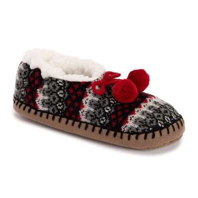 MUK LUKS Women's Classic Ballerina Slipper, Black, S/M (5-7) : Target