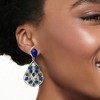 Ross-Simons 21.80 ct. t.w. Multi-Gemstone Drop Earrings in Sterling Silver - 2 of 4