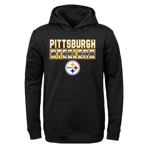 Nfl Pittsburgh Steelers Boys' Black/gray Long Sleeve Hooded Sweatshirt :  Target