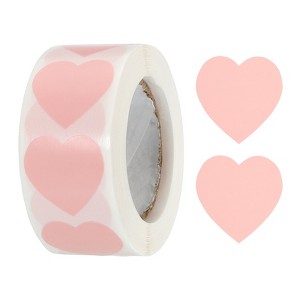 Unique Bargains Self-Adhesive Heart Decoration Sticker for Envelope Wedding 500 Pcs - 1 of 4