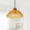 Dewdrop Vintage Pendant Light Warm Cozy Lighting Amber Shade Farmhouse Pendant 1 Light ETL For Hallway Entry - 3 of 4