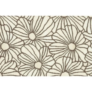 Maples 2'x3' Outline Floral Washable Accent Rug Ivory - 1 of 2