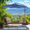 DOMETOUR 9.8FT Offset Patio Umbrella, Cantilever Outdoor Sun Shade, Easy Tilt, UV Protection for Backyard, Lawn, Garden, Pool - 4 of 4