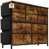 Dresser for Bedroom,Cloth Storage Tower with 10 Drawers,TV Stand,10 Drawers Dresser,Chest of Drawers with Fabric Bins - 4 of 4