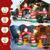 Syemin Inflatable Holiday Decorations 8.9 FT Christmas Inflatable Archway Inflatable Santa Claus Christmas Blow Up Yard Decor, Red, 106.3"*39.4"*122" - 3 of 4