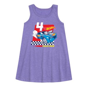 - Hot Wheels - Race Crew 4 Yrs Graphic Sleeveless Aline Dress - 1 of 2