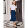 INSPIRE CHIC Women's High Waist Ruffle Hem Midi Length Mermaid Skirt - 3 of 4