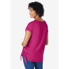 Woman Within Side Tie Knit Tee - 3 of 4