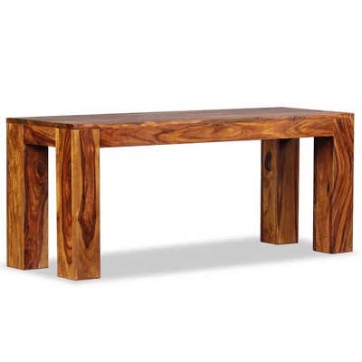 vidaXL Bench Solid Sheesham Wood 43.3 inches x13.8 inches x17.7 inches