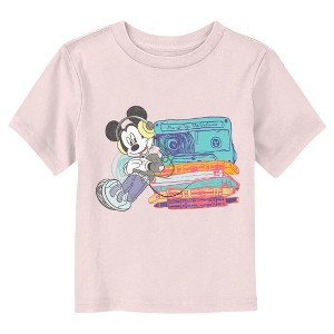 Toddler's Mickey & Friends Distressed Cassette Lean T-Shirt - 1 of 3