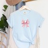 Easter Egg Bow Coquette - Women's Garment Dyed Graphic T-Shirt - 3 of 4