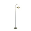 64.25" In Industrial Farm Pendant Cage Satin Matte Gold/White Metal Floor Lamp - 2 of 4