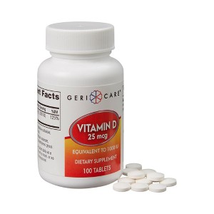 Geri-Care Vitamin D Tablet 876-01-GCP 1 Bottle,  100 per Bottle - 1 of 3