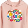 Women's - Peanuts - Peace Floral & Colorful Woodstock Cropped Graphic Hoodie - 2 of 4