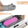 Paaaawaters 1 set Pink blue dishwashing gloves, suitable for housework, kitchen, durable silicone - 3 of 4