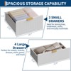 7-Drawer Dresser for Bedroom, 47.2" Wide Modern Wooden Chest with Gold Metal Legs & Handles - 4 of 4